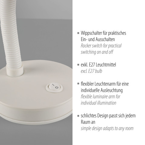 Zuma Line 11080-16 FLEXI LAMPA STOŁOWA BIAŁY