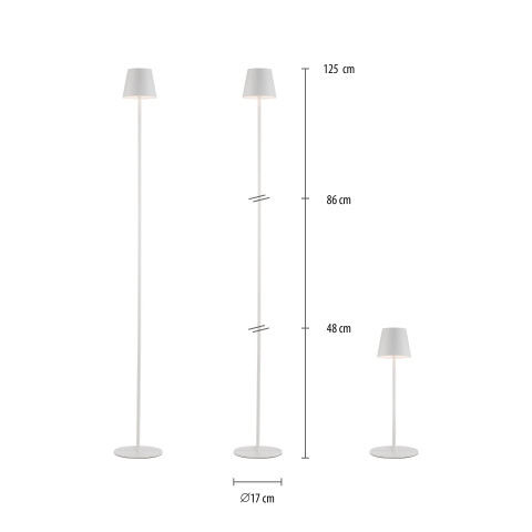 Zuma Line 19252-16 EURIA LAMPA PODŁOGOWA/ZEWNĘTRZNA BIAŁY