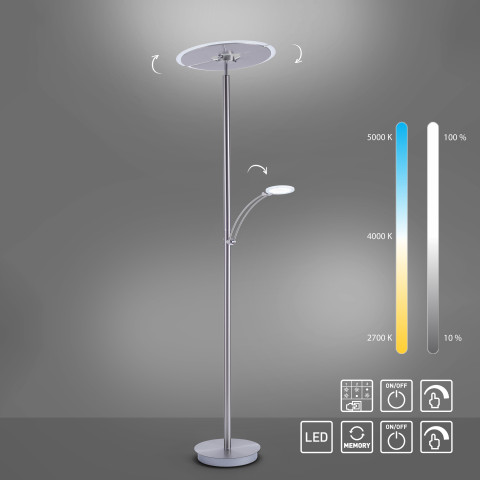 Zuma Line 673-55 ARTUR LAMPA PODŁOGOWA STALOWY