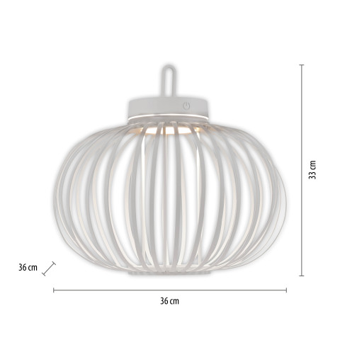 Zuma Line 19304-16 AKUBA LAMPA STOŁOWA/ZEWNĘTRZNA BEZPRZEWODOWA BIAŁY