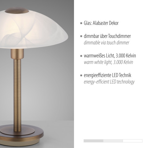Zuma Line 4026-11 ENOVA LAMPA STOŁOWA ANTYCZNY MOSIĄDZ
