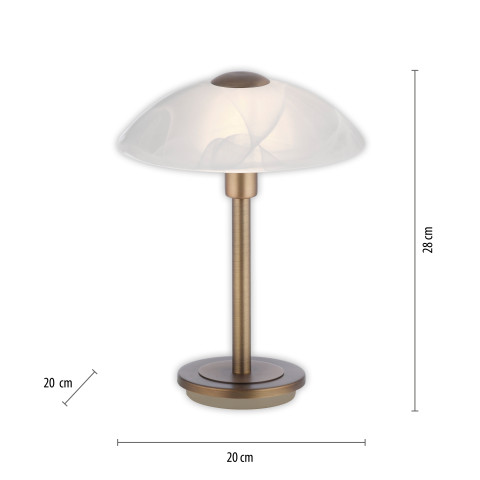 Zuma Line 4026-11 ENOVA LAMPA STOŁOWA ANTYCZNY MOSIĄDZ