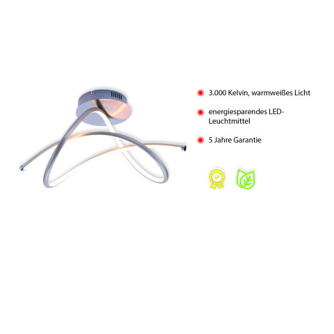 Zuma Line 15441-55 VIOLETTA LAMPA SUFITOWA STALOWY