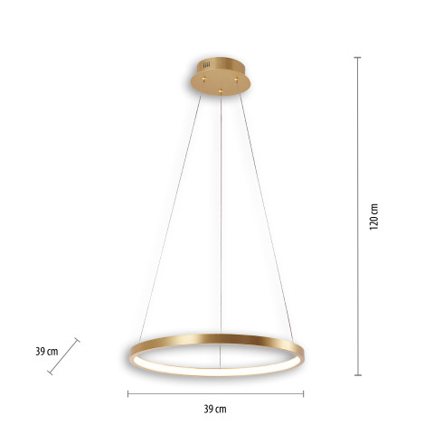 Zuma Line 11522-12 CIRCLE LAMPA WISZĄCA ZŁOTY