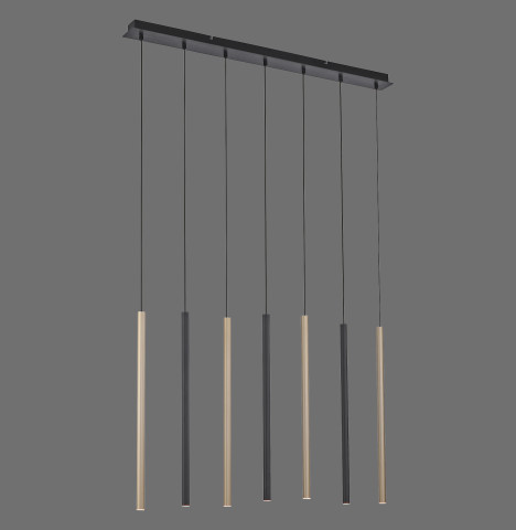 Zuma Line 2117-18 FLUTE LAMPA WISZĄCA MATOWY MOSIĄDZ/CZARNY