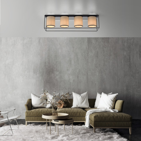 Zuma Line 15304-18 RAVEN LAMPA SUFITOWA BEŻOWY/CZARNY