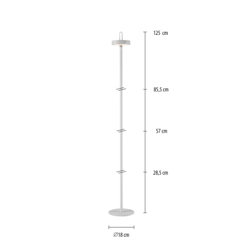 Zuma Line 19311-16 AMAG LAMPA PODŁOGOWA/ZEWNĘTRZNA BEZPRZEWODOWA BIAŁY