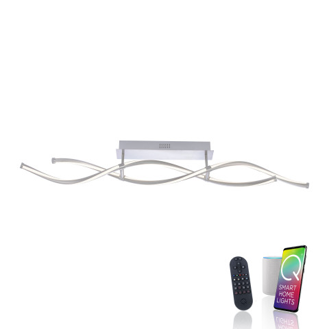 Zuma Line 6339-55 Q-MALINA LAMPA SUFITOWA SREBRNY 2