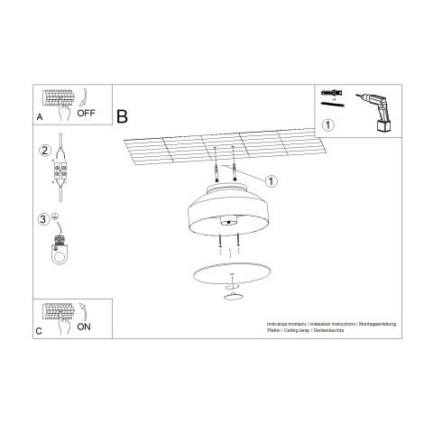 Plafon OMIQ taupe Sollux Lighting SL.2279