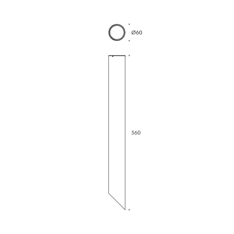 Texo M.60 Cut NT H560 GU10 Labra |  Lampa sufitowa tuba GU10 prosta forma downlight spot 2