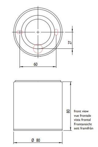 KOS chrom - Lampa sufitowa IP65 Astro Lighting  (7175)
