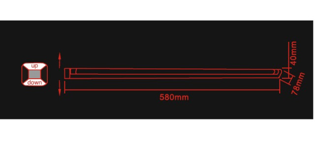 Marea 14W chrom -  Lampa ścienna Kinkiet nad lustro Orlicki Design
