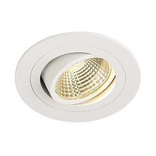 NEW TRIA LED DL ROUND SET, biały mat, 6W, 3000K, 38°, sterownik  - Oczko LED Spotline 113901