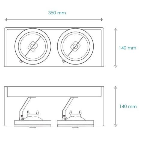 Yuzey - L BPM 8224 2x QR111/G53  Lampa sufitowa  BPM 