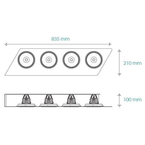 Yuzey - C BPM 8230 4x QR111/G53  Lampa sufitowa  BPM  2