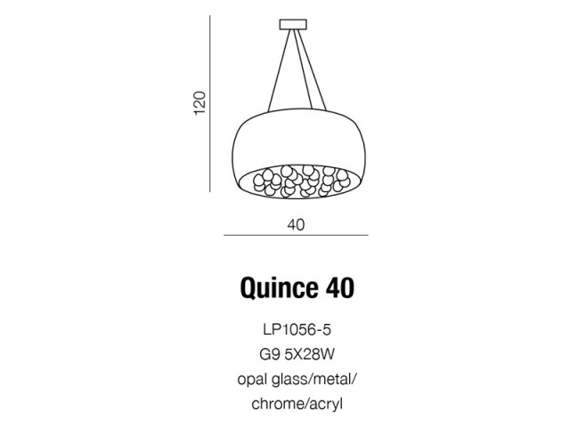 Lampa Quince 40 LC1056-5 - Wisząca Azzardo