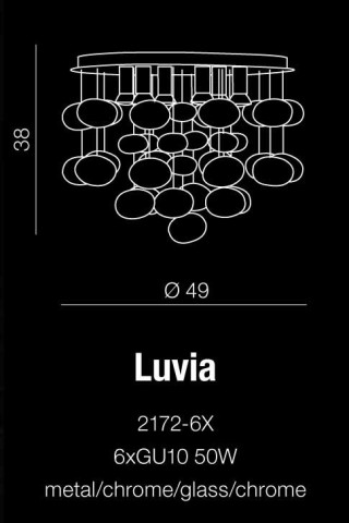 Lampa Wisząca Luvia 2172-6X - Wisząca Azzardo
