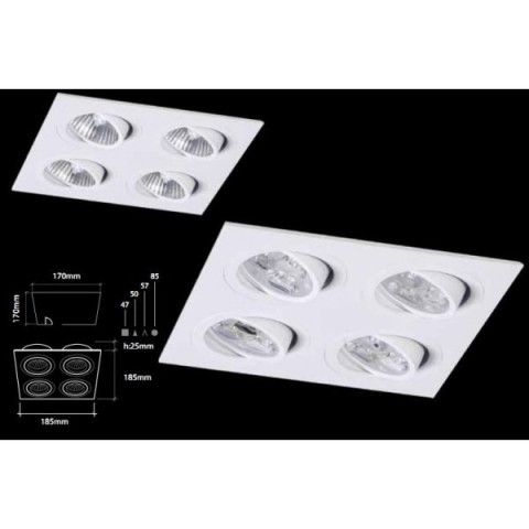 BPM 4215 GU10 230V oprawa wpuszczana oczko halogenowe białe matowe 2