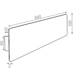 SMART PANEL GL oval 64 LED L927 kinkiet biały struktura AQForm - Nowoczesny kinkiet dekoracyjny góra dół prosta forma 26329 2