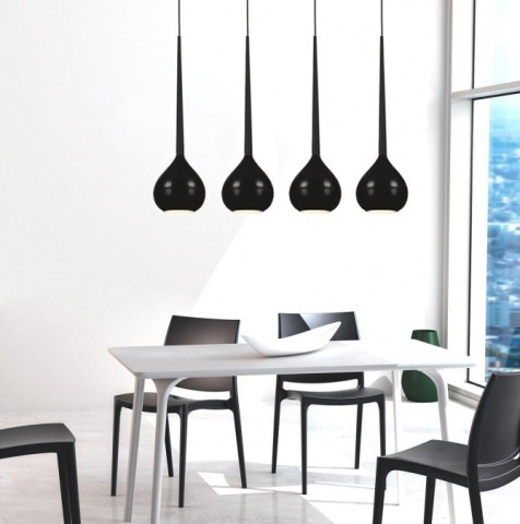 Aga 4 MD1289-4 BK czarna  - Lampa Wisząca czarna Azzardo