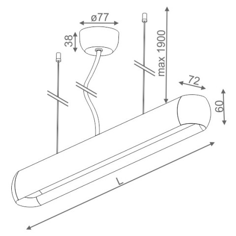 equilibra CENTRAL DIRECT 120 BV LED WW - Lampa wisząca LED Aquaform (50095B-03)