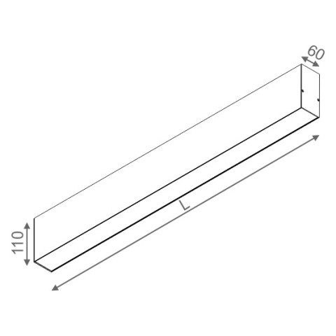 SET TRU up&down 57 LED kinkiet AQForm - Kinkiet góra gół prosta forma listwa LED (26476) 2