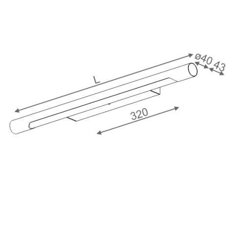 THIN TUBE 68 BV LED WW kinkiet  - Aquaform (26410BV-02)