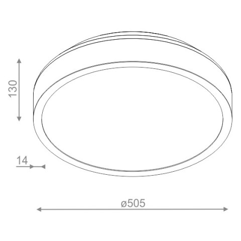 MAXI RING LED natynkowy AQForm - Lampa Plafon okrągły LED 45936