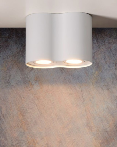 TUBE biała 22952/02/31 - Lampa natynkowa biała okrągła Lucide 2