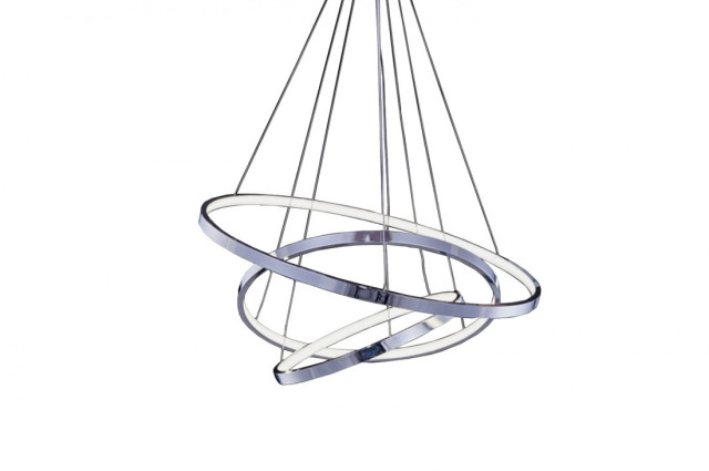 WHEEL 3 DIMM CHROME Azzardo AZ2989 - Lampa wisząca okrągła LED kołaledowe ringi Azzardo