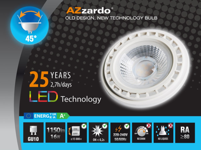 Żarówka LED QR111 16W GU10 LL110161 Azzardo 2