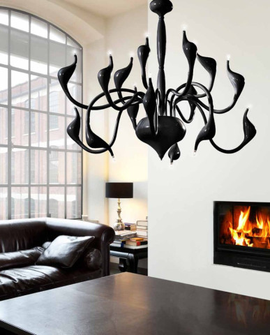 Lampa wisząca SNAKE 2 Black MP6230-15 - Azzardo