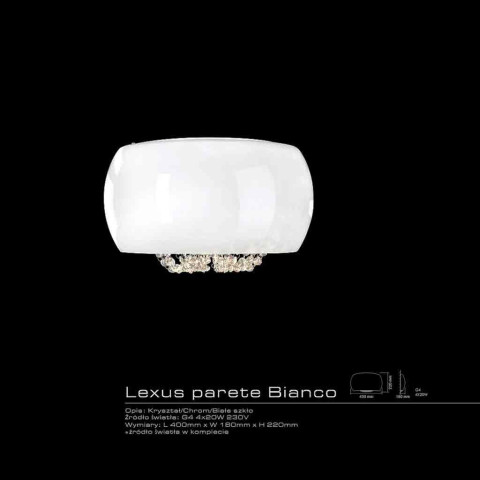 LEXUS parete bianco -  Lampa ścienna Kinkiet Orlicki Design 2