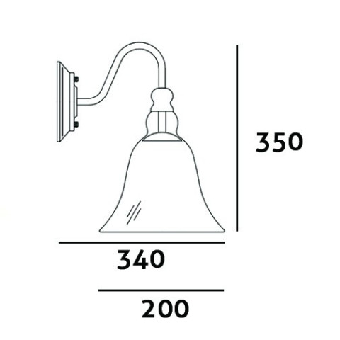 Kinkiet PARIS W01796BK - Lampa ścienna loft Cosmo Light 2