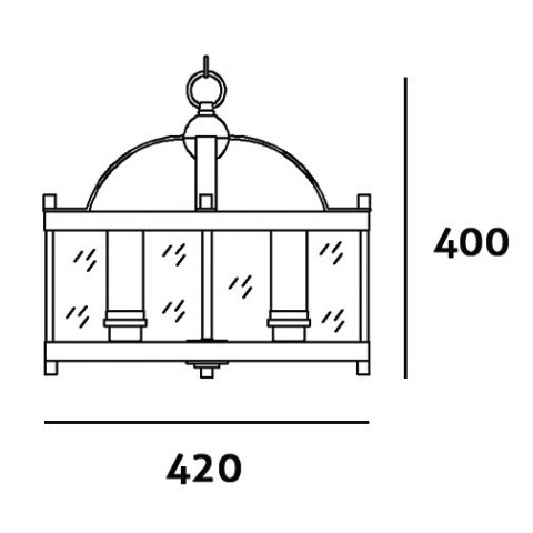 Lampa wisząca NEW YORK P04567CH - lampy industrialne  Cosmo Light