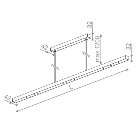 LENS LINE 96 BV LED WW section zwieszany  - Lampa wisząca Aquaform (50282BV-02)