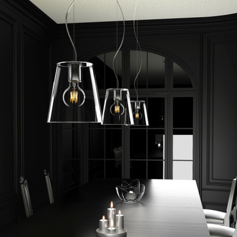 BABU 22 wisząca  - Lampa Wisząca szkło przezroczyste Rendl light studio R11831
