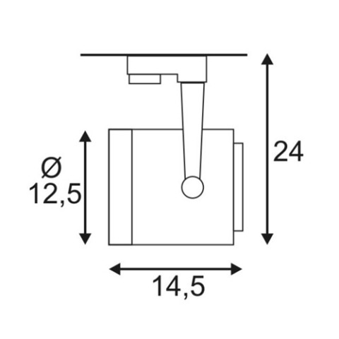 Euro Spot ES111 czarny z adapterem 3 fazowym -  Spotline 153420
