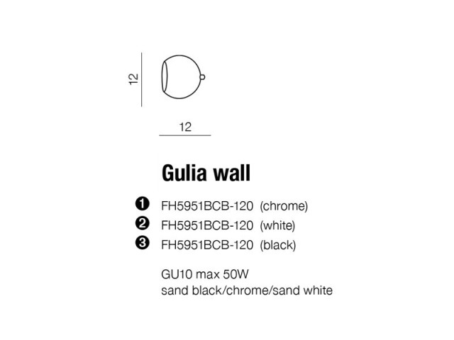 Kinkiet GULIA Black - Lampa Azzardo