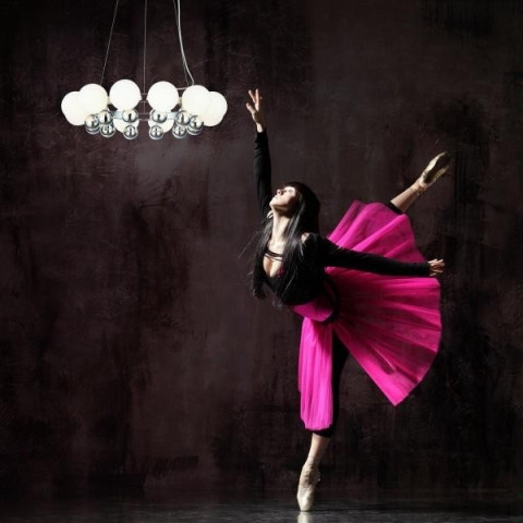 ESPERANZA - Żyrandol Duża Lampa Wisząca szklane kule AZzardo 2