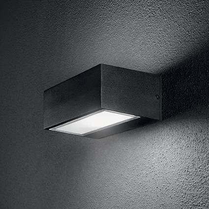 TWIN AP1 Czarny - Kinkiet zewnętrzny lampa ścienna na elewacje  Ideal Lux  115375