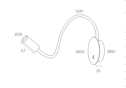 Elena 8106 Kinkiet LED do czytania BPM