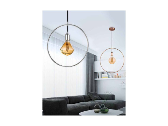 KRUG CHROME Azzardo Lampa wisząca industrialna Azzardo DEL-2522-1CH 2