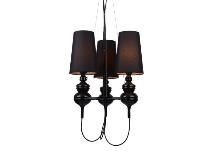 BAROCO 3 PENDANT - Lampa Wisząca AZzardo AD-7121S-3BK