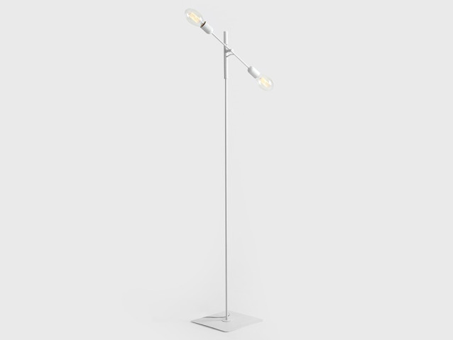 TWIGO FLOOR 2 – biały - Lampa  stojąca industrialna Customform