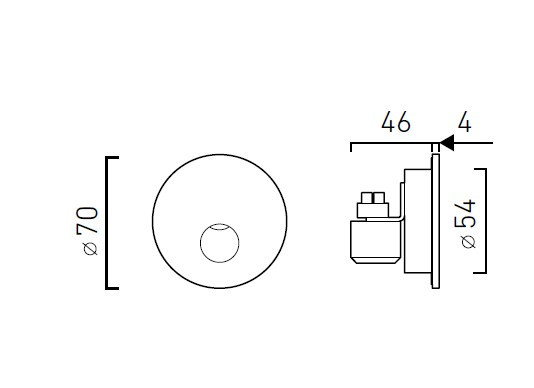 OCU W (2700K)  Kinkiet LED oprawa schodowa Chors 51.3101.C16.002
