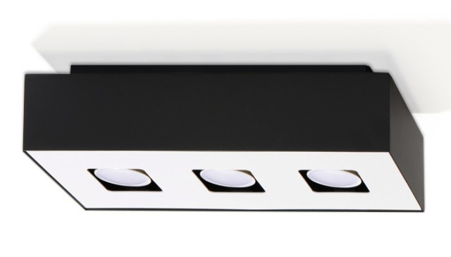Plafond MONO 3 black czarny Sollux SL.0072