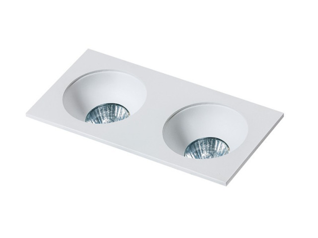 HUGO 2 DOWNLIGHT WHITE + odbłyśnik  - Oprawa wpuszczana techniczna biała kwadrat Azzardo GM2118S  