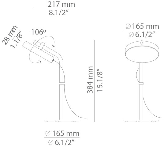 Aro M-3547 Estiluz Lampa LED biurkowa stojące ze ściemniaczem