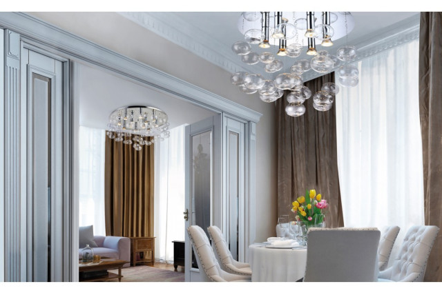 LUVIA D80 CLEAR Azzardo AZ2571 lampa kryształki szkło glamour